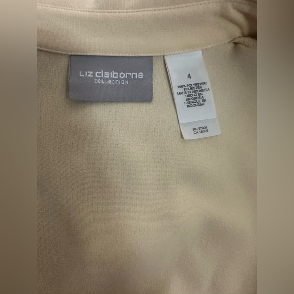 Liz Claiborne longsleeve Blouse size 4 - Picture 5 of 8